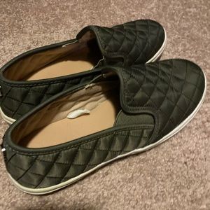 Olive green tennis shoes